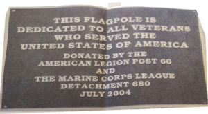 flag donation  plaque